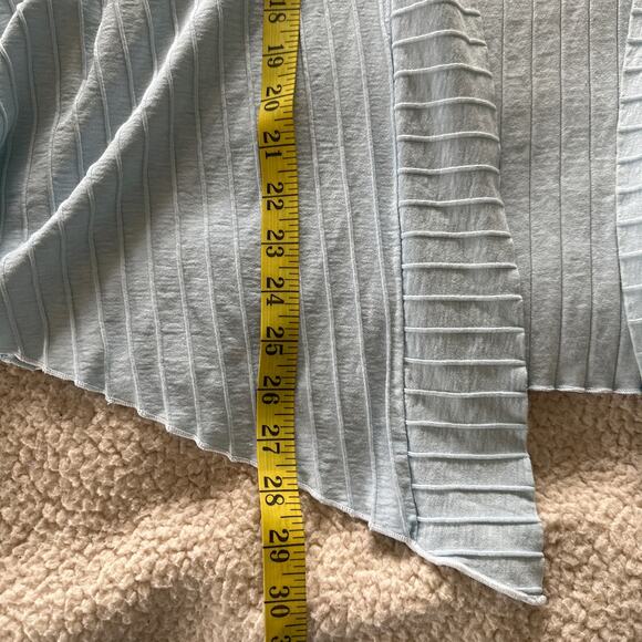 FOCUS Womens Cardigan Light Blue Open Textured Cotton Lagenlook Boho Capsule S - Picture 9 of 10